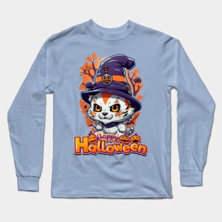 Happy Halloween Cute Kitty! Long Sleeve T-Shirt